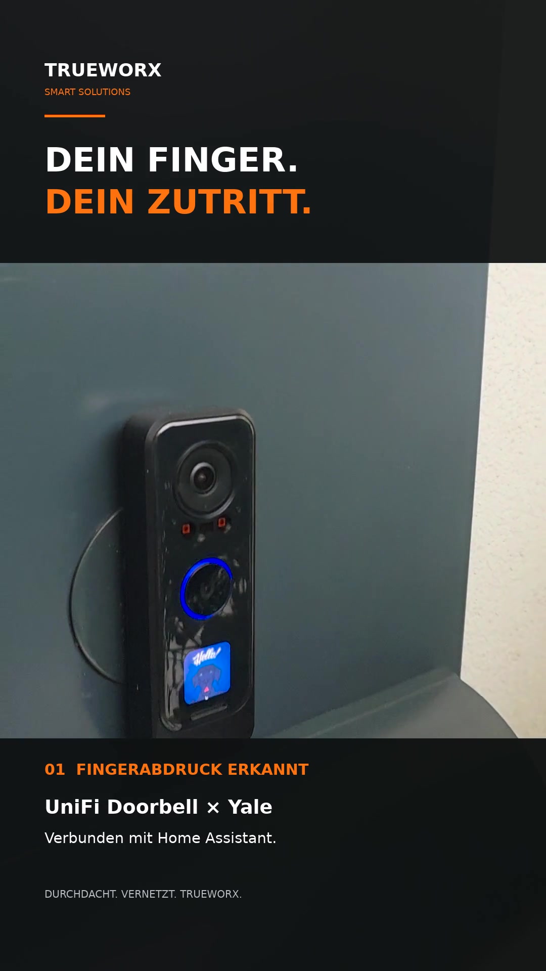 UniFi, Yale und Home Assistant im Trueworx-Stil.